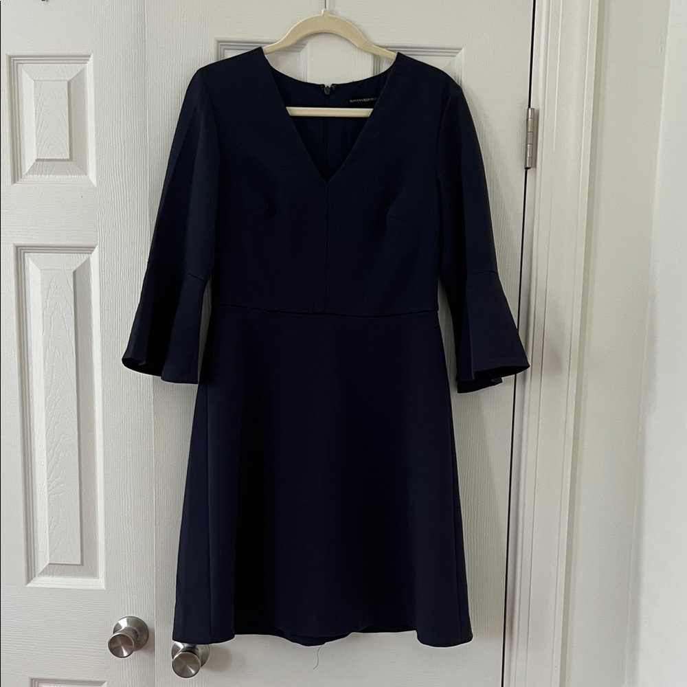 Banana Republic Factory Navy Long Sleeve Dress